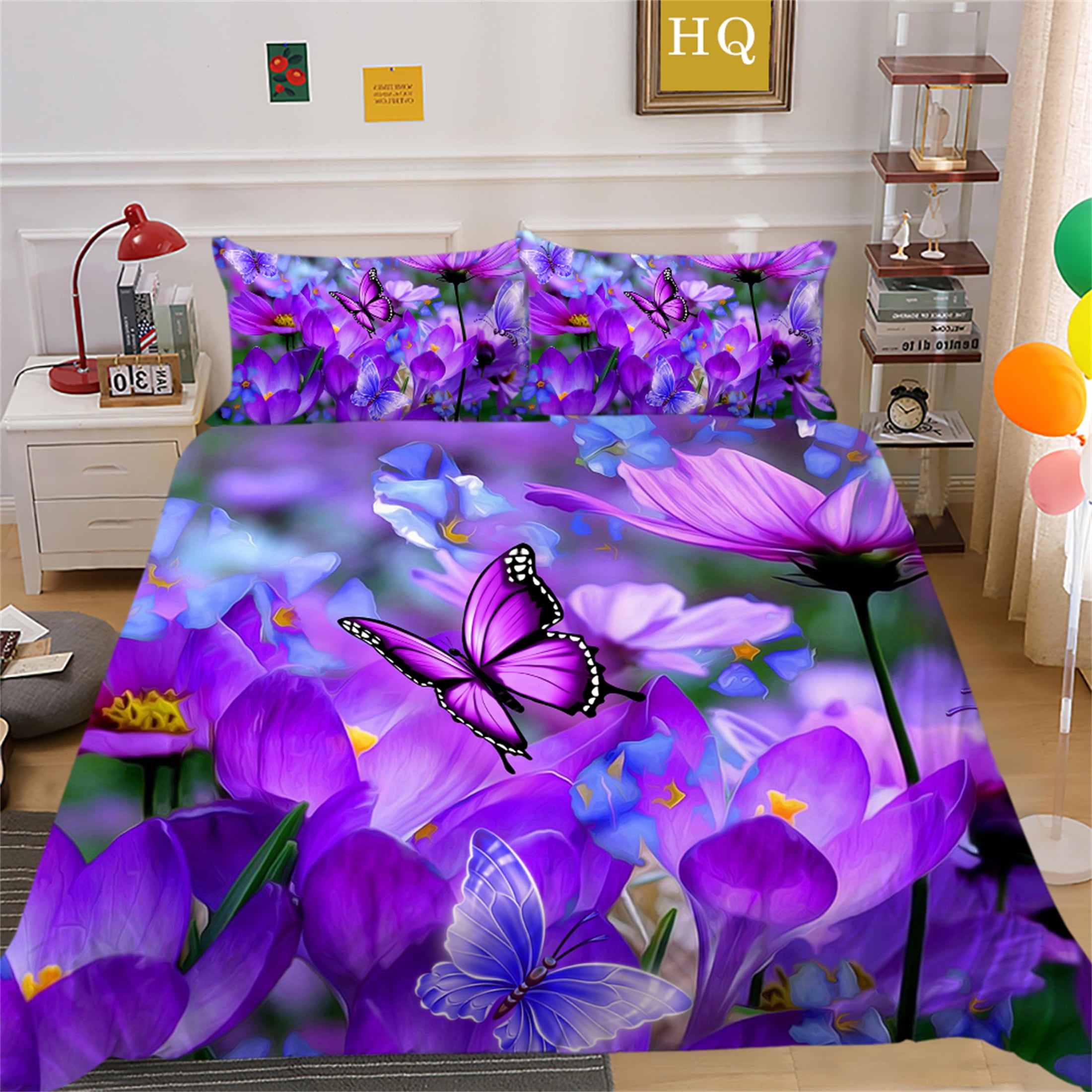 Soft Bedspreads Home Textiles Floral Duvet Cover Set Man Woman Flower