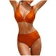 thumbnail image 1 of Bikini de Corte Alto de Mujer de Color Sólido con Cojín de Pecho, Correa sin Espalda Sexy sin Soporte de Acero, 1 of 2