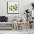 thumbnail image 3 of Stupell Industries Cottage Sunflowers & Bee on Blue Brown Floating Frame Canvas Art, 25 x 25, by Susan Winget, 3 of 8