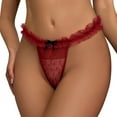 thumbnail image 1 of Gibobby Ropa interior de encaje sexy Tangas sexis para mujer, ropa interior de mujer, bragas de Bikini Hipster de tiro bajo, bragas sexis de G(Vino,M), 1 of 5