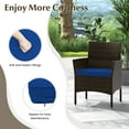 thumbnail image 4 of Topbuy 8 Piece Patio Rattan Conversation Set Outdoor Wicker Furniture Set w/ Chair Loveseat & Tempered Glass Table Navy, 4 of 9
