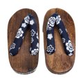 thumbnail image 1 of 1 Pair Japanese Style Clog Slippers Children Clog Sandals Wooden Clogs Shoes, 1 of 6