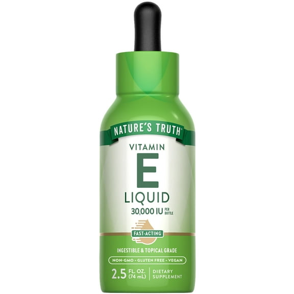 Vitamin E Oil | 30,000 IU | 2.5 fl oz | Ingestible & Topical Grade | by Nature's Truth