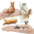 thumbnail image 2 of 1Pcs Cute Pet Cat  Figures Mini Ragdoll Sleeping Kitten Siamese PVC Figurine Miniature Kids Toy, 2 of 7