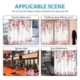 thumbnail image 5 of Dznils Red Eucalyptus Fabric Shower Curtain, Watercolor Floral Pattern with Hooks, 72" x 72", 5 of 11