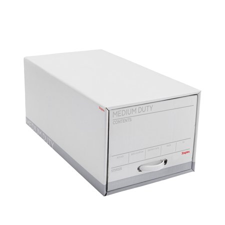 staples medium duty file drawers letter white/gray 6/carton (tr59225)