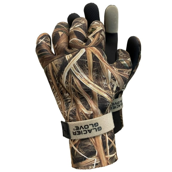 Glacier Outdoor Pro Waterfowler Unisex Waterproof Hunting Gloves, Mossy Oak Shadowgrass Camo S
