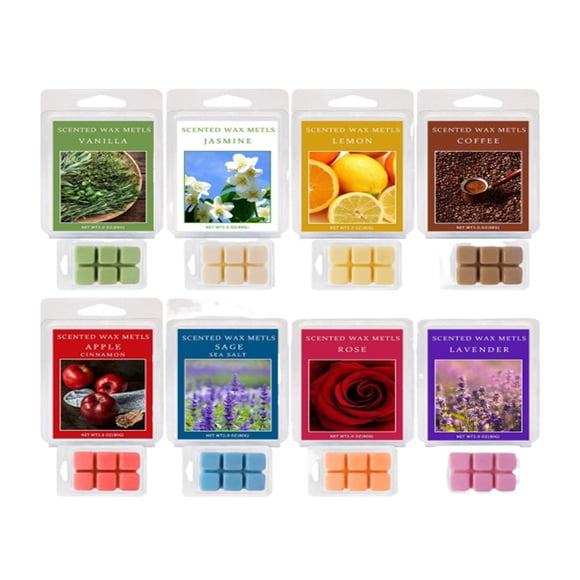 NAOJIE Wax Melts Wax Cubes Strong Scent,Scented Wax Melts,Scented Wax,8 Packs of Scented Candles Natural Soy Wax Holiday Wedding Gift Box with Wax Flakes
