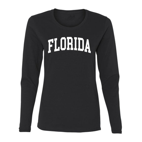 Wild Bobby State of Florida College Style Women Graphic Long Sleeve Tee