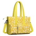 thumbnail image 2 of Teacher Tote Bag,Yellow Dog Paw Footprint Teacher Utility Tote Bag,Large Work Tote Bags for Women with Multiple Pockets,Top Zipper Closure,13.8x10.6x6.7 Inch, 2 of 5