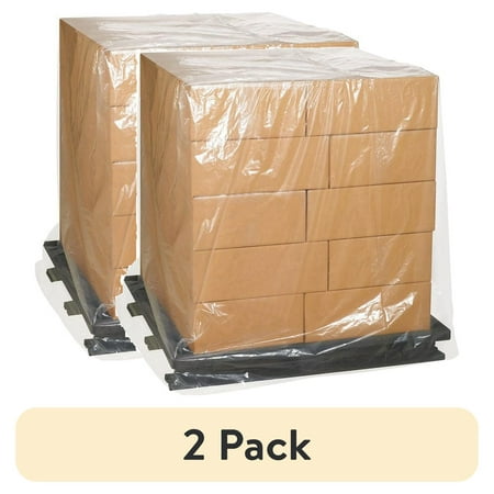 

(2 pack) Office Depot® Brand 3 Mil Clear Pallet Covers 58 x 40 x 80 Box of 50