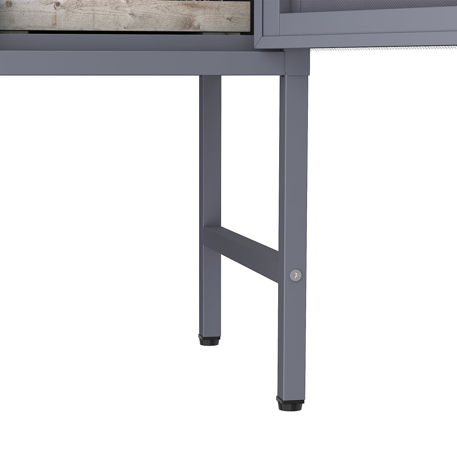 Resenkos Steel Storage Cabinet, Metal Display Cabinet with Tempered Glass Door Resenkos Steel Storage Cabinet, Metal Display Cabinet with Tempered Glass Door