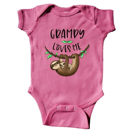 

Inktastic Grampy Loves Me Cute Sloth and Baby Gift Baby Boy or Baby Girl Bodysuit