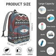 thumbnail image 5 of Unisex Vintage Style Backpack, Bohemian Print Rucksack with Front Pocket, Lightweight Daypack for School University Work Commute Vacation, Ideal Gift Idea, 5 of 5