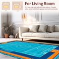 thumbnail image 2 of ODIKA 4'x6' Machine Washable Non-Slip Area Rug, Dynamic Traffic Adventure Theme High Traffic Rug, Blue, 22418, 2 of 7