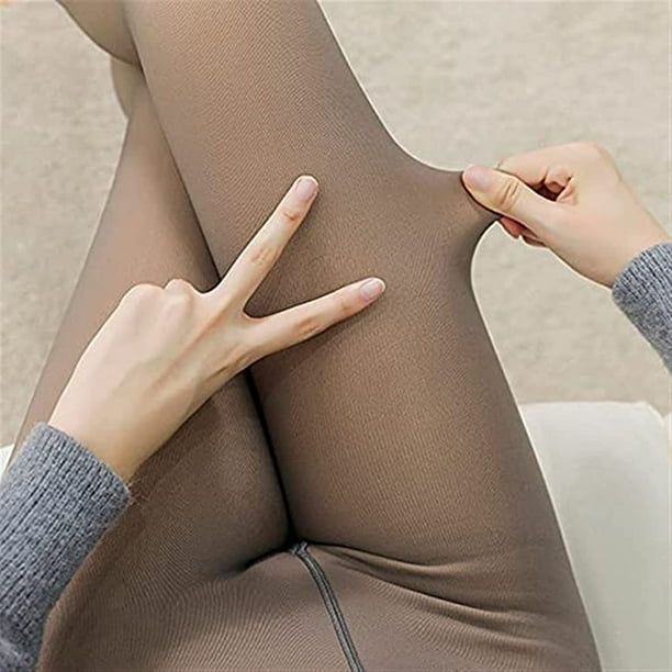Collant Femme Collant Polaire Effet Transparent Jambes Minceur Parfait Faux Translucide Legging Double Polaire Hiver Collant Thermique Kuyhfg Bienvenido a Kuyhfg Walmart en linea