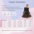thumbnail image 7 of YONGHS Women's Rhinestone Lyrical Dance Dress Long Sleeve Sheer Mesh Contemporary Dance Costume Blue M, 7 of 7