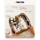 thumbnail image 2 of Bolsa de maquillaje EACHY Travel, grande, impermeable, marrón, para mujer, 2 of 9