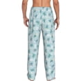 thumbnail image 3 of Uemuo Sea Turtle Pattern Men's Wide Leg Palazzo Lounge Pants with Pockets Light Weight Loose Comfy Casual Pajama Pants-Medium, 3 of 9