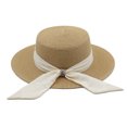 thumbnail image 1 of Sombrero de 56-58cm de circunferencia para mujer, sombrero de paja serpentina, sombrero plano de verano, protector solar, sombrero para sol de playa para vacaciones en la playa, 1 of 5