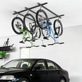 thumbnail image 2 of WALMANN Garage Ceiling Bike Rack, Adjustable Overhead Bicycle Storage System – Stores 3 Bikes Horizontally or 6 Vertically, Ceiling-Mount Hanger for Road & Mountain, 2 of 4