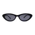 thumbnail image 1 of Womens Classic Mod Soft Cat Eye Plastic Sunglasses All Black, 1 of 4