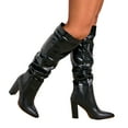 thumbnail image 6 of UngA Cowboy Boots Cowboy Boots for Women Mid Calf Fashion Cowgirl Boots Black,5.5, 6 of 7