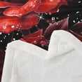 thumbnail image 3 of Red Rose Blanket Glitter Galaxy Throw Blanket 50"x60",Sequins Fluid Art Fleece Blanket Abstract Ombre Print Bed Blanket,Romantic Garden Flowers Boho Floral Bohemian Decor, 3 of 6
