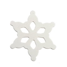 100 Pcs 2-1/2" tall x 2-1/2" wide x approx 1/8" thick white wood snowflakes available for immediate shipment at wholesale pricing.