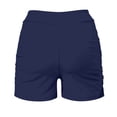 thumbnail image 5 of DHFJKG Summer Swim Shorts For Women Solid Color Ruched High Waist Tummy Control Swimwear Bottoms Comfortable Water Sports Stylish Beachwear, 5 of 7