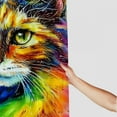 thumbnail image 3 of Orinice Rainbow Cat Bathroom Decor Set - Colorful Luxurious Shower Curtain with Hooks, Premium Polyester Fabric 69x72, 3 of 7