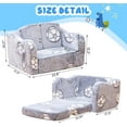 thumbnail image 5 of LinkRomat 2-in-1 Kids Couch, Glow in The Dark Toddler Sofa Bed, Foldable Baby Floor Bed and Convertible Kids Chair, Comfy Lounger for Playroom, Bedroom, and Travel, 5 of 7