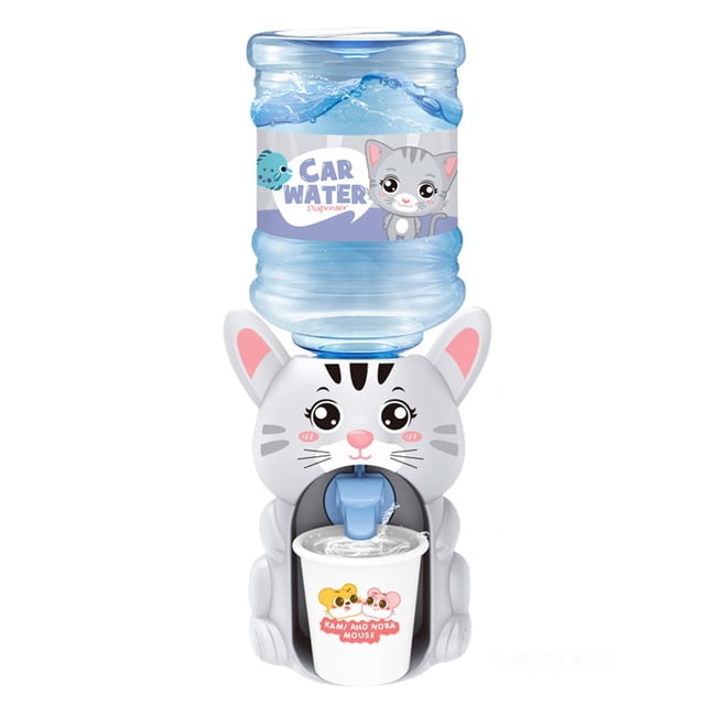 Mini Cute Water Dispenser 25.5 x 7.5 x 8.5 cm Kid Cartoon Drinking Fountain with Bucket Environmentally Friendly Material for Children Develop Habit of Drinking Water