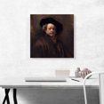 thumbnail image 2 of ARTCANVAS Rembrandt Self-Portrait 1660 Canvas Art Print by Rembrandt van Rijn - Size: 18" x 18" (1.50" Deep), 2 of 9