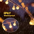 thumbnail image 3 of TETOU Globe String Lights, 33ft 80LED Crystal Fairy String Lights Battery Operated String Lights with Remote Waterproof for Indoor Outdoor Camping Hanging Home Patio Garden Decoration - Warm Color, 3 of 7