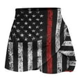 thumbnail image 5 of Alkepwun Tennis Skirts for Women Summer Pleated Athletic Mini Sports Skorts Patriotic Activewear Fake Two Piece Workout Trouser Skirt Shorts, 5 of 5