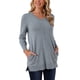 thumbnail image 4 of SUÉTER de Otoño e Invierno INSPIRE CHIC para Mujeres, Cuello en V, Manga Larga, Suéter Oversized con Bolsillos, Top Tunic Suelto y Grueso M Gris, 4 of 6