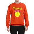thumbnail image 2 of Wild Bobby, Tennis Mom Cute Bow Ribbon Tennis Ball, Mother's Day, Unisex Crewneck Graphic Sweatshirt, Orange, 3XL, 2 of 3