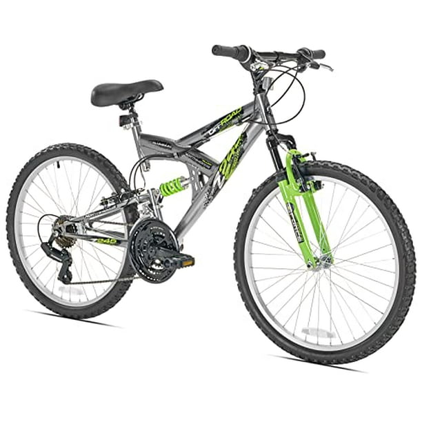 Northwoods Vélo de Montagne à Suspension Intégrale en Aluminium, 24 Pouces, Gris/vert