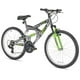Northwoods Vélo de Montagne à Suspension Intégrale en Aluminium, 24 Pouces, Gris/vert – image 1 sur 1