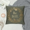 thumbnail image 2 of Shiartex Rustic Be Still Green Olive Wreath Vintage Farmhouse Décor Spring Summer Sign Decoration  Home Decorative Throw Pillow Case Cushion Cover with Words for Sofa Couch, 2 of 5