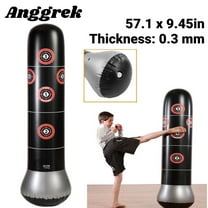 ANGGREK Fitness Punching Bag Inflatable Punching Tower Bag, Boxing Kick Stand Pressure Relief 57.1"*9.45"