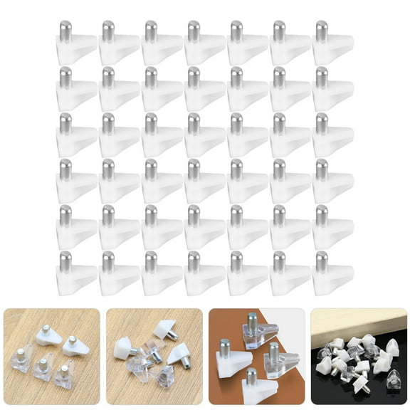 HOMEMAXS 100 Pcs Heavy Duty Shelf Brackets 1.63X1.59X1.02CM White