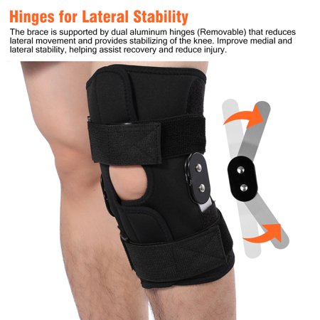 Knee Brace, Stabilized Open Patella Aluminum Hinged Lateral Support ...