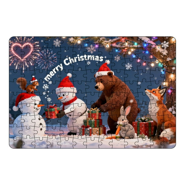 Con este juego de rompecabezas, crea fácilmente tu propia historia festiva llena de felicidad y alegría, ¡y pasa una Nochebuena alegre!