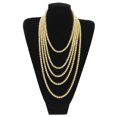 thumbnail image 4 of Men's Necklace Creative Hip Pop Single Row Rhinestone Decor Alloy Necklace Chain Necklace, 4 of 10
