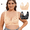 Black, variant on Bras for Women Plus Size Wirefree Comfort Supportive Seamless Front Closure Tie Bralette Bra, Black, 44