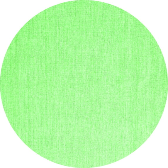 Ahgly Company Indoor Round Solid Green Modern Area Rugs, 3' Round