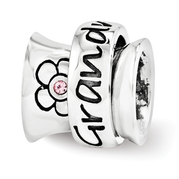 925 Sterling Silver Reflections Swarovski Crystals Spinner Grandmother Bead; for Adults and Teens; for Women and Men