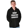 thumbnail image 3 of Dad Bump Creation Baby Announcement Men's Big & Tall Graphic Zip Up Hoodie Brisco Brands 2X, 3 of 5
